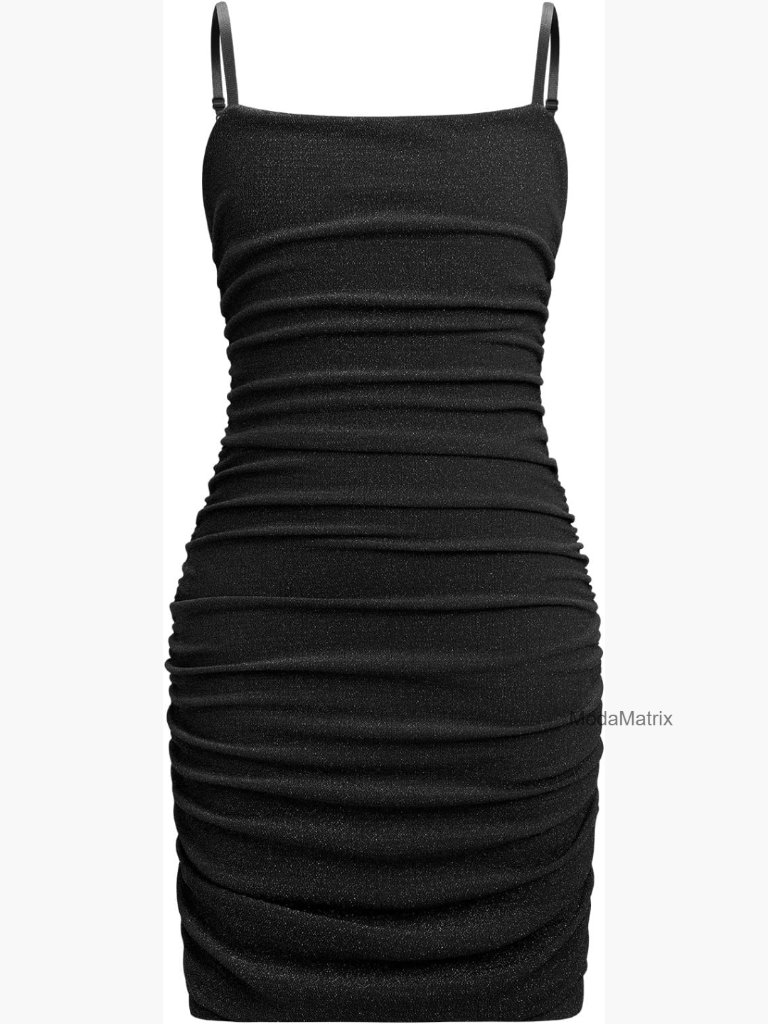 Girls Ruched Bodycon Party Dress Mesh Sleeveless Pencil Short Dress